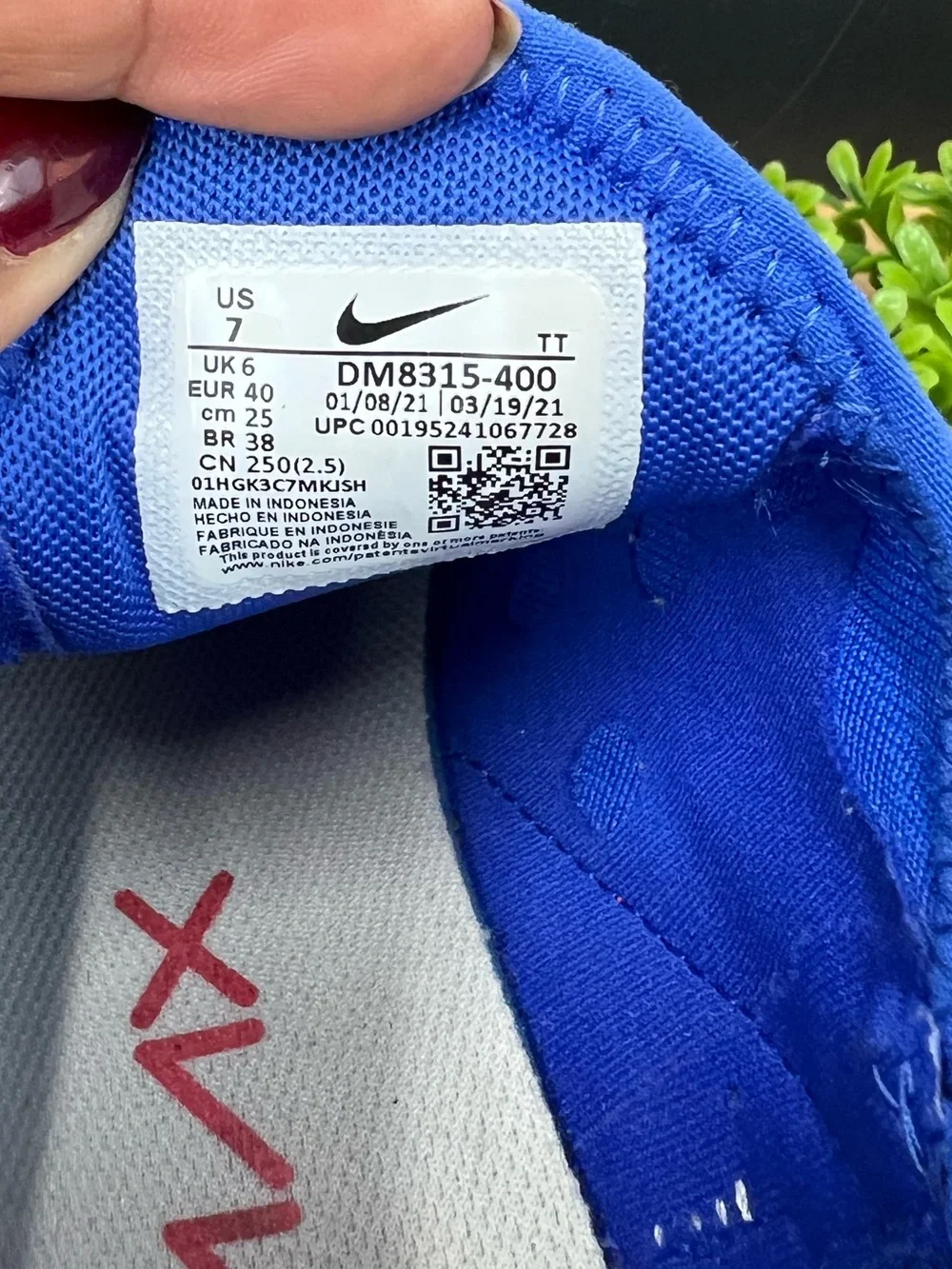Nike Air Max 270 Hyper Royal Blue Bright Crimson Men's Size 7